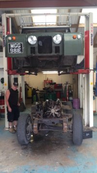 Land Rover series 2 chassis change